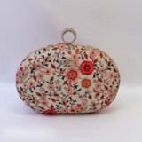 Floral Embroidered Clutch