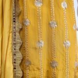 Mustard Sequin Embroidered Punjabi Suit