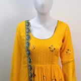 Yellow Georgette Frock Suit